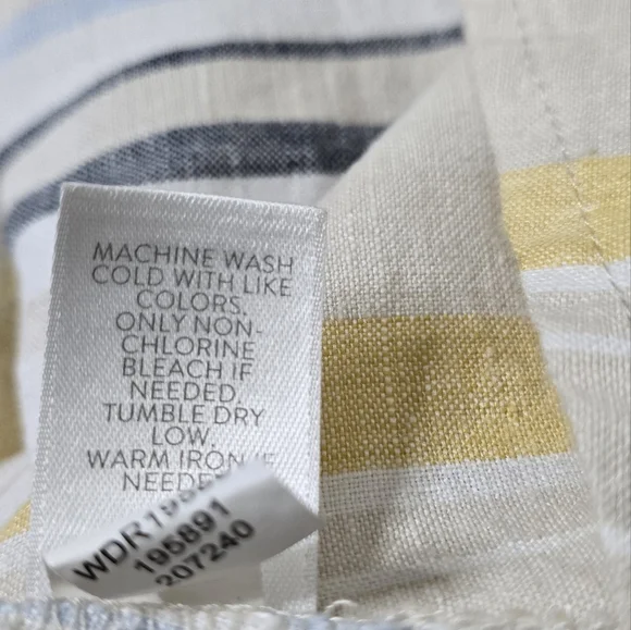 J. Jill V-Neck Linen Striped A-Line Maxi Dress Size S - Picture 7 of 12